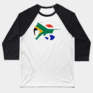 Baby Elephant in Colours of South African Flag Baseball T-Shirt